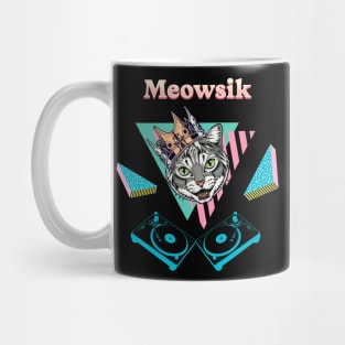 Retro Meowsik-Cat and Music lovers- Mug